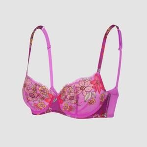 Savage x Fenty Floral Lace Balconette Bra Size 36DD